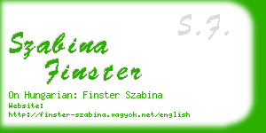 szabina finster business card